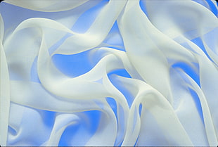 white textile